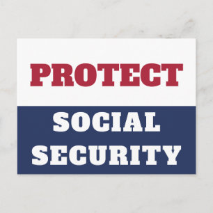 Carte Postale Protéger la sécurité sociale contre Trump Trumpism