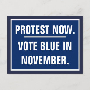Carte Postale Protest Now Vote en novembre Modèle d'élection
