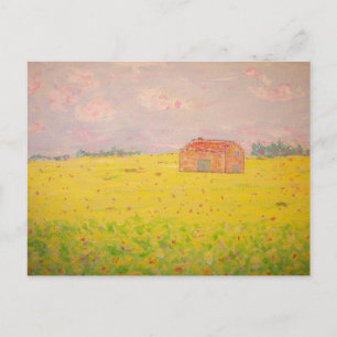 Carte Postale provence france gîte avec terrain de tournesol