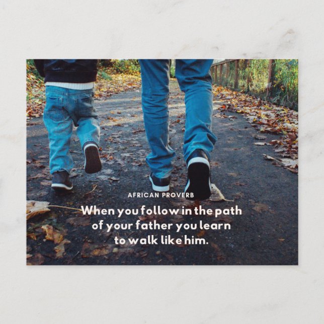 Carte postale Proverbe Africain (Devant)