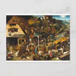 Carte Postale Proverbes hollandais par Pieter Bruegel l'Ancien