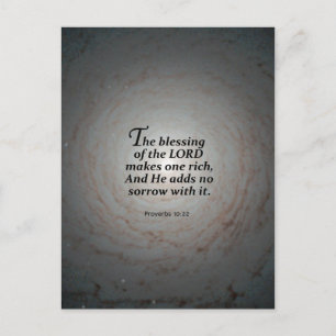 Carte Postale Proverbs 10:22