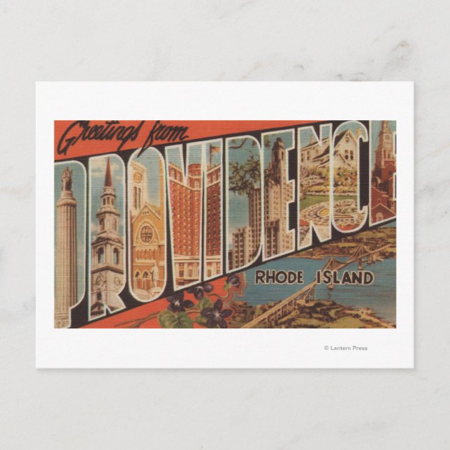 Carte Postale Providence, Rhode Island - Grandes scènes de lettr (Devant)