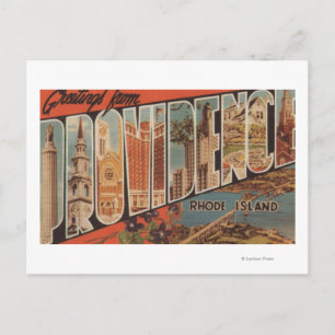 Carte Postale Providence, Rhode Island - Scènes de grandes lettr