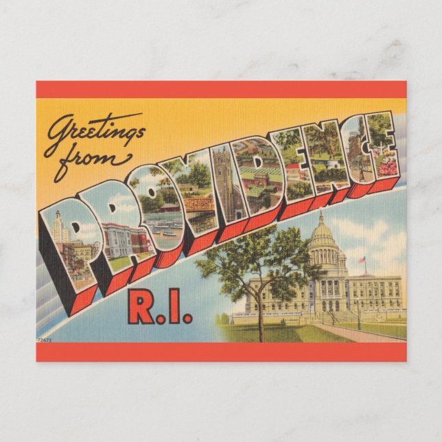 Carte Postale Providence RI vintage  (Devant)