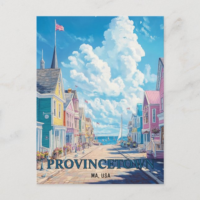 Carte Postale Provincetown Massachusetts USA Travel (Devant)