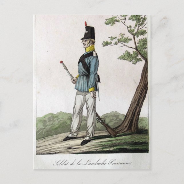 Carte Postale Prussien Landwehr (Devant)
