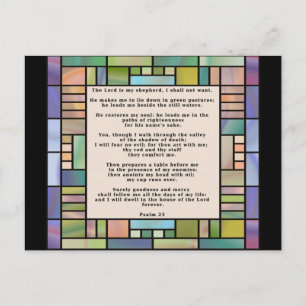 Carte postale Psalm 23 en verre