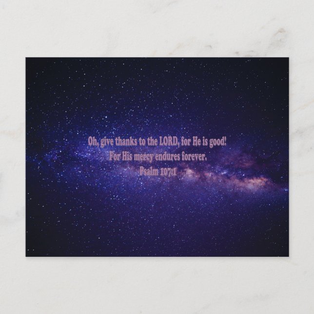 Carte Postale Psaume 107:1 (Devant)