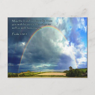 Carte Postale Psaume 128:5 Arc-en-ciel complet