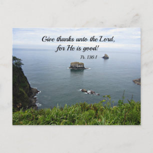 Carte Postale Psaume 136:1 Remerciez le Seigneur...