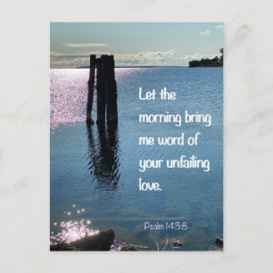 Carte Postale Psaume 143:8 Unfail Love Scripture Postcard
