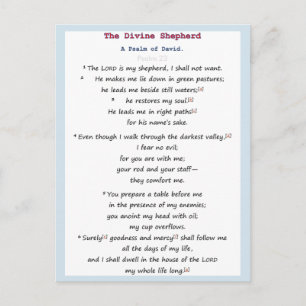 Carte Postale Psaume 23