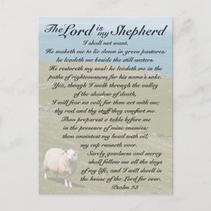 Carte Postale Psaume 23 Le Seigneur est mon berger, Irish Field