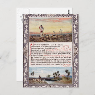 Carte Postale Psaume 23 Vintage