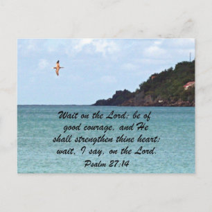 Carte Postale Psaume 27:14 Attendez sur le Seigneur...