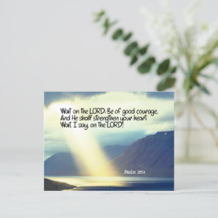Carte Postale Psaume 27:14 Attendez sur l'Eternel Bible Verse Oc