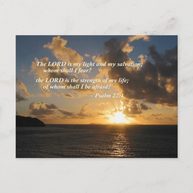 Carte Postale Psaume 27 1 Le Seigneur Est Ma Lumière (Devant)