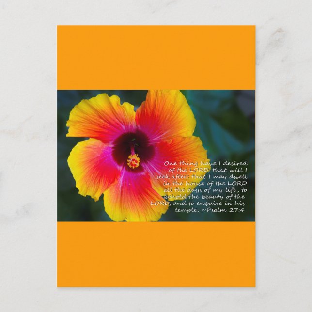 Carte Postale Psaume 27:4 (Devant)