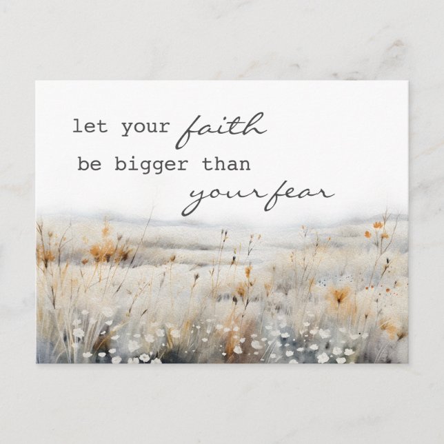Carte Postale Psaume 34:4 Bible et Citation inspirationnelle chr (Devant)