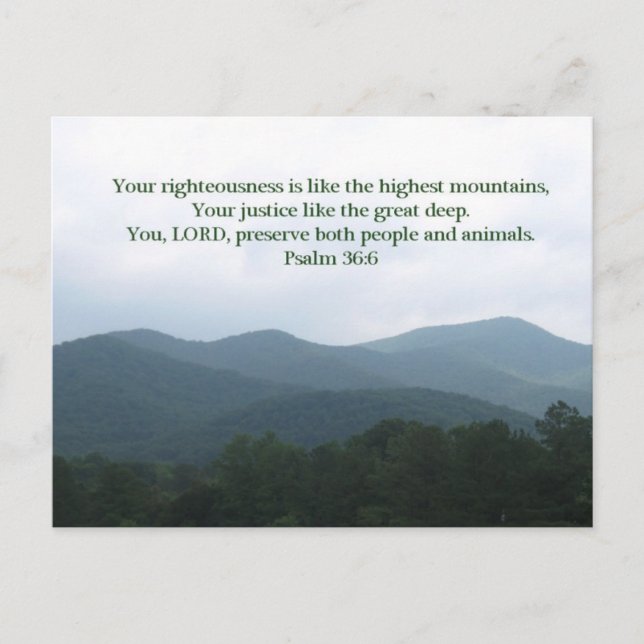 Carte Postale Psaume 36:6 (Devant)