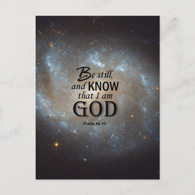 Carte Postale Psaume 46:10 (Devant)