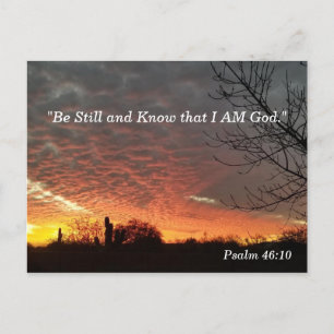 Carte Postale Psaume 46:10 Be Still Bible Verse Memory Card