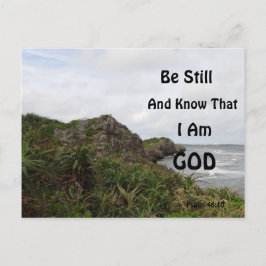 Carte Postale Psaume 46:10 Oceanside Custom Text Christian