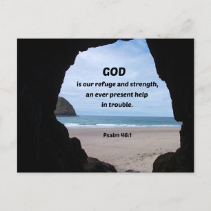 Carte Postale Psaume 46:1 God is our refuge and strength...