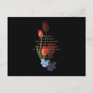 Carte Postale Psaume 73 : 25-26 Tulipes