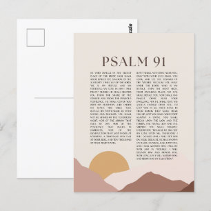 Carte Postale Psaume 91 NKJV Bible Verse