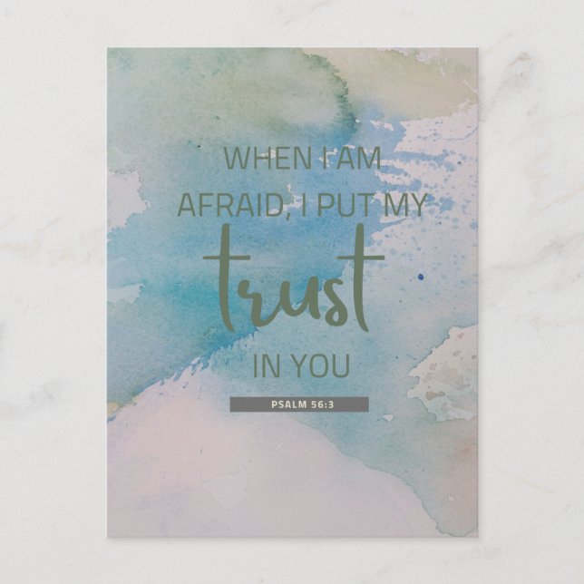 Carte Postale Psaume aquarelle 56:3 (Devant)