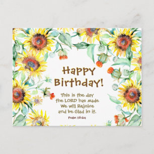 Carte Postale Psaume d'anniversaire 118:24 Le Jour où le Seigneu