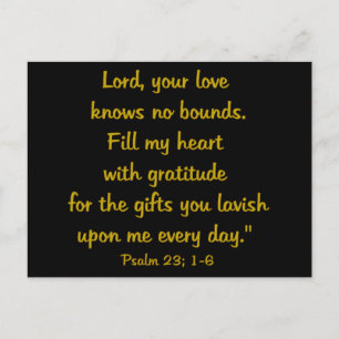 Carte Postale psaume de gratitude