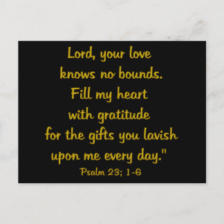 Carte Postale psaume de gratitude