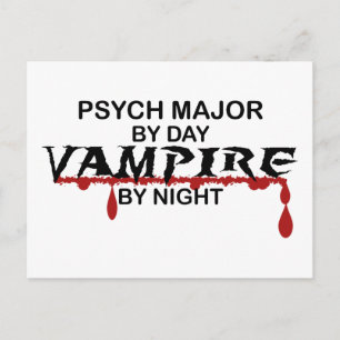 Carte Postale Psych Major Vampire par nuit