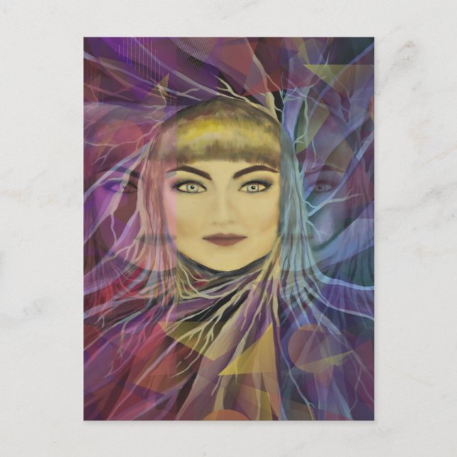 Carte Postale Psychedelia Dreamy Girl (Devant)