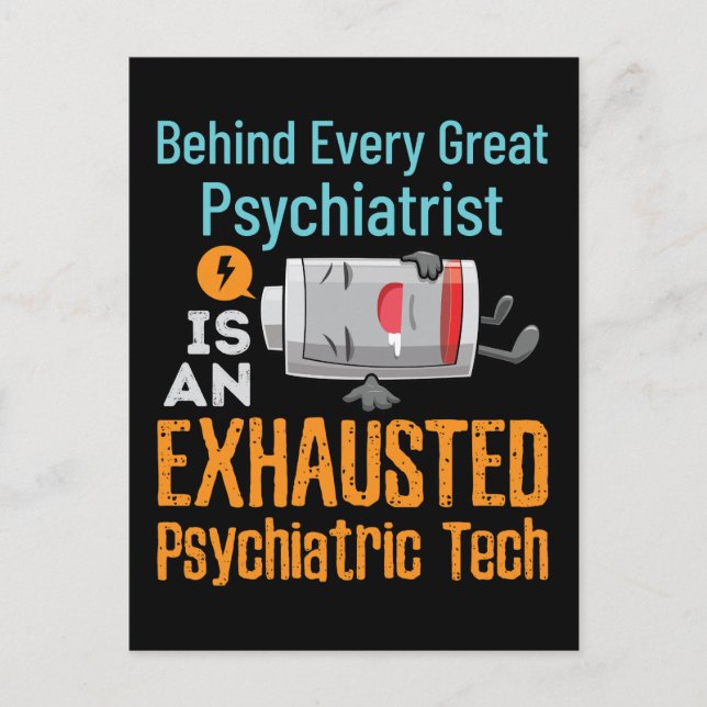 Carte Postale Psychiatrique épuisé Technicien Psychiatrique Drôl (Devant)