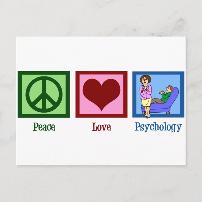 Carte Postale Psychologie de l'amour de la paix (Devant)