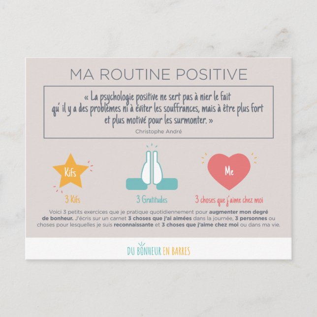 Carte Postale Psychologie positive (Devant)