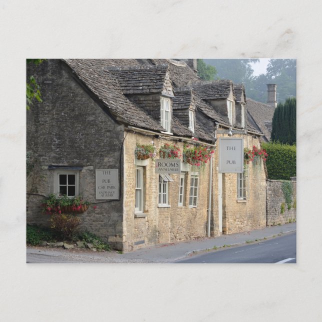 Carte Postale Pub village dans les Cotswolds (Devant)