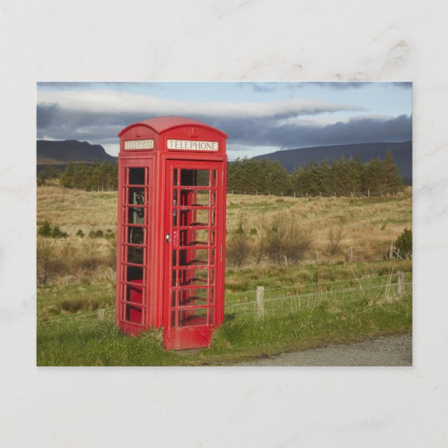 Carte Postale Public Phone Box, Ellishadder, près de Staffin, (Devant)