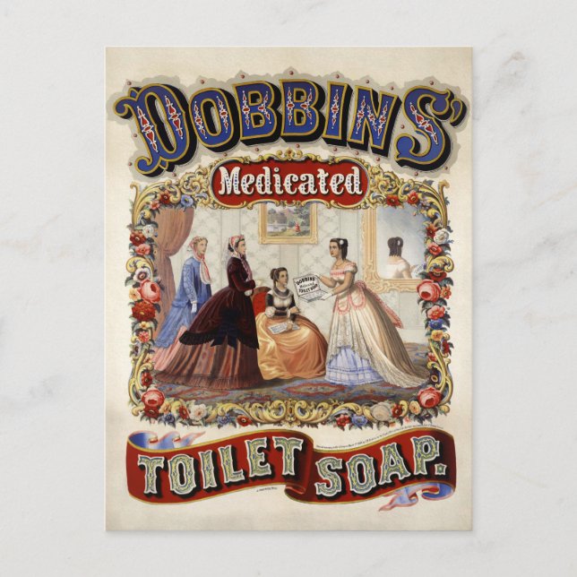 Carte postale publicitaire de savon de toilette vi (Devant)