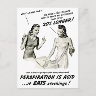 Carte postale publicitaire vintage Stocking Pantyh