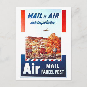 Carte Postale Publicité ancienne de la poste aérienne