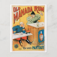 Publicité ancienne pour la boisson au rhum Old Man