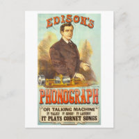 Publicité ancienne pour le phonographe d'Edison