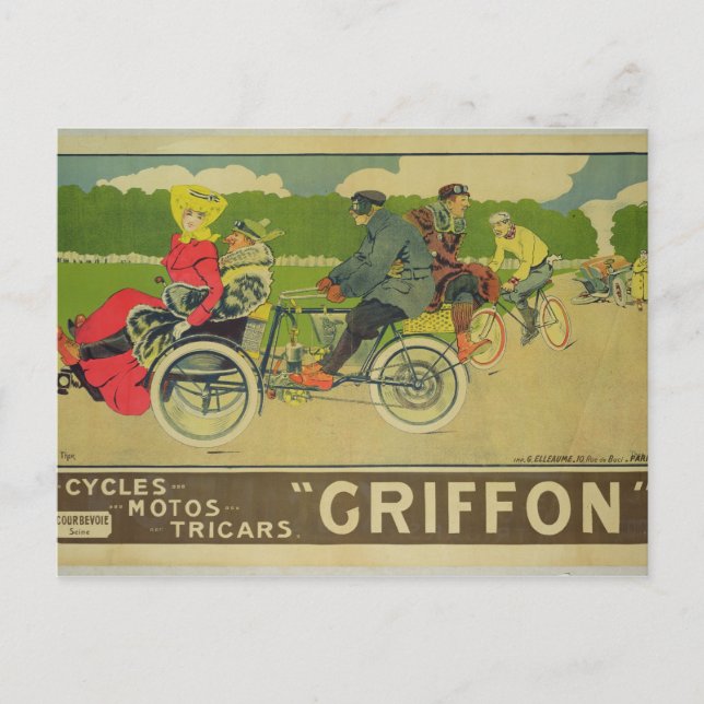 Carte Postale Publicité d'affiche (Devant)