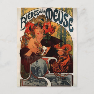 Carte Postale Publicité de bière Bières de la Meuse vintage