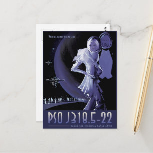 Carte Postale Publicité de voyage de science-fiction, Planète PS
